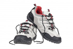 Sport trekking shoe isolated over white with clipping path